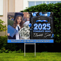 Thumbnail for Personalized Yard Sign With Stake - Graduation Gift - Congrats 2025 Graduate Balloon Style FC