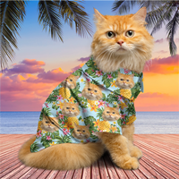 Thumbnail for Personalized Photo Cute Pet Tropical Hawaiian Shirt, Matching Shirt For Dog Cat Parents AI