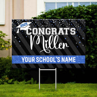Thumbnail for Personalized Yard Sign With Stake - Graduation Gift - Sparkling Graduation Welcome Party Decor FC