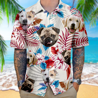 Thumbnail for Flower Independence dog face - Hawaiian Shirt AI