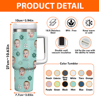 Thumbnail for Personalized 40oz Tumbler - Gift For Mother's Day- Retro Flower Baby Photo YC