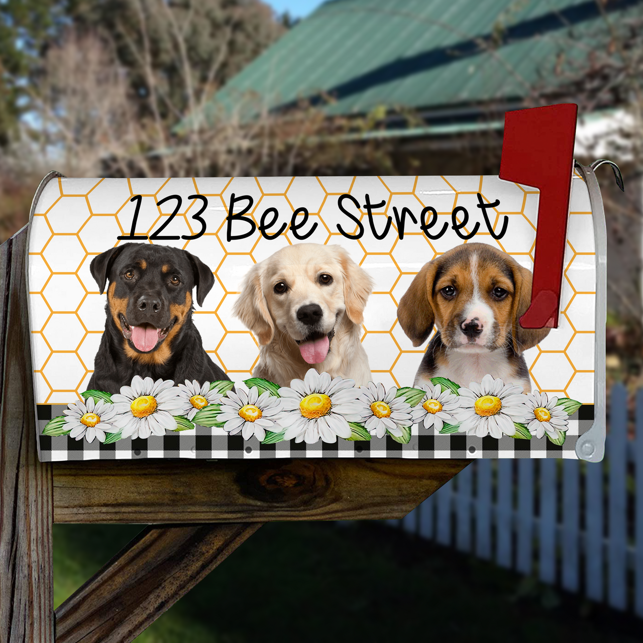 Custom Dog Cat Photos Welcome To Our Home Mailbox Cover, Pet Lover Gift FC
