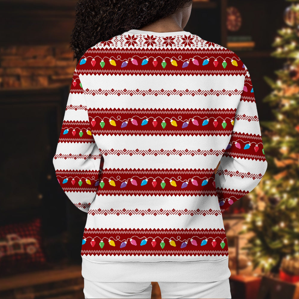 Personalized Ugly Christmas Sweater - Christmas Gift For Pet Lovers - Dog Mom Ugly Sweater AB