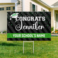 Thumbnail for Personalized Yard Sign With Stake - Graduation Gift - Sparkling Graduation Welcome Party Decor FC