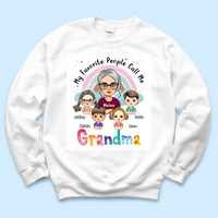 Thumbnail for Personalized My Favorite People Call Me Grandma T Shirt, Gift For Grandma Merchize