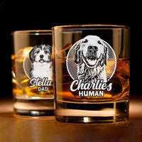 Thumbnail for Personalized Etched Photo Dog Mom Dog Dad Whiskey Glasses - Gifts For Pet Lovers FC