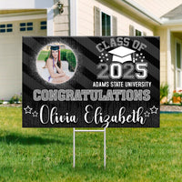 Thumbnail for Personalized Yard Sign With Stake - Graduation Gift - Sparkling Senior Party Decoration FC