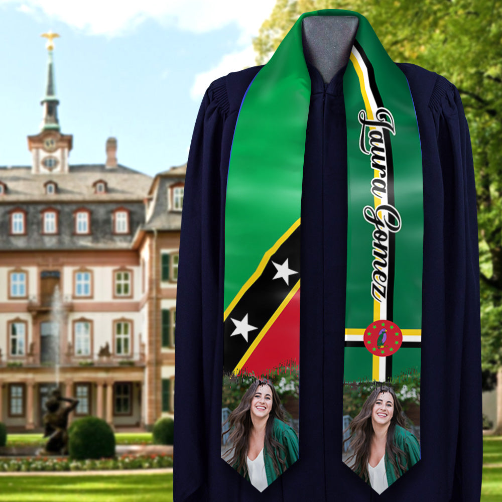 Custom Graduation Stoles/Sash with Flags of Two Countries - Special Graduation Gift FC