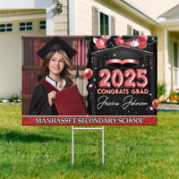 Thumbnail for Personalized Yard Sign With Stake - Graduation Gift - Congrats 2025 Graduate Balloon Style FC