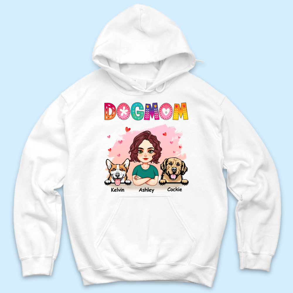 Personalized Floral Dog Mom T Shirt, Gift For Dog Mom Merchize