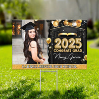 Thumbnail for Personalized Yard Sign With Stake - Graduation Gift - Congrats 2025 Graduate Balloon Style FC
