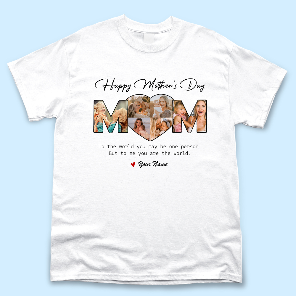 Custom Happy Mother's Day Mom Photo Collage Light Shirts, Gift For Mom/Grandma Merchize