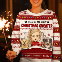Thumbnail for Personalized Ugly Christmas Sweater - Christmas Gift For Pet Lovers - Dog Mom Ugly Sweater AB