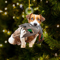 Thumbnail for Personalized Acrylic Ornament - Gift For Hunters - Hunting Little Dog Photo AC