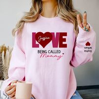 Thumbnail for Personalized Embroidered T-shirt/Sweatshirt/Hoodie - Gift For Grandma, Mom - Embroidery Love Is Being Call CustomCat