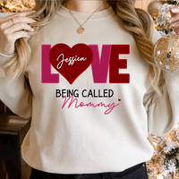 Thumbnail for Personalized Embroidered T-shirt/Sweatshirt/Hoodie - Gift For Grandma, Mom - Embroidery Love Is Being Call CustomCat