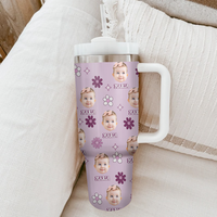 Thumbnail for Personalized 40oz Tumbler - Gift For Mother's Day- Retro Flower Baby Photo YC