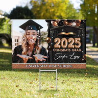 Thumbnail for Personalized Yard Sign With Stake - Graduation Gift - Congrats 2025 Graduate Balloon Style FC
