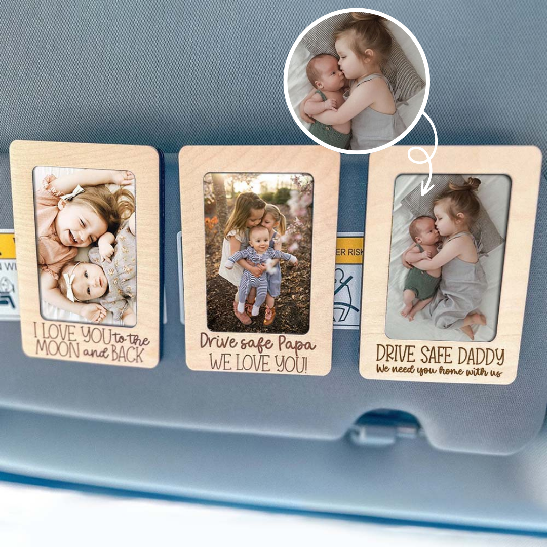 Personalized Picture Frame Car Visor Clip - Father's Day Gift FC