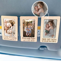 Thumbnail for Personalized Picture Frame Car Visor Clip - Father's Day Gift FC