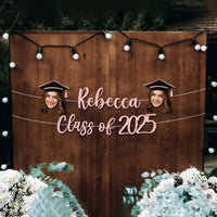Thumbnail for Custom Class Of 2025 Face Photo Glitter Graduation Set Of Banners, Graduation Party Decorations FC