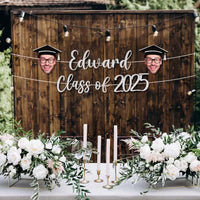 Thumbnail for Custom Class Of 2025 Face Photo Glitter Graduation Set Of Banners, Graduation Party Decorations FC