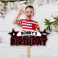 Thumbnail for Custom Photo Birthday Face Fans With Wooden Handle, Birthday Parties JonxiFon