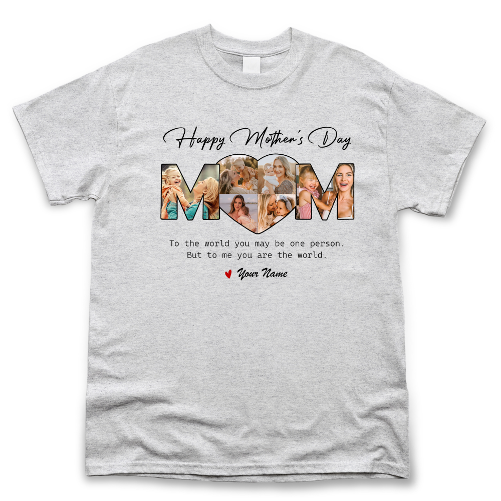 Custom Happy Mother's Day Mom Photo Collage Light Shirts, Gift For Mom/Grandma Merchize
