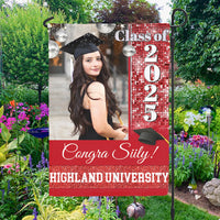 Thumbnail for Personalized Graduation Flag- Gift For Graduate- Photo Class Of 2024 Colorful Disco Style FC
