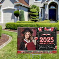 Thumbnail for Personalized Yard Sign With Stake - Graduation Gift - Congrats 2025 Graduate Balloon Style FC
