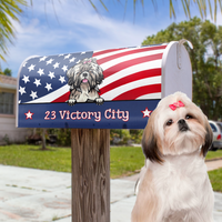 Thumbnail for Personalized Dog Cat 4th July American Flag Mailbox Cover, Gift For Dog Cat Lovers AF