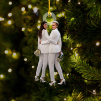 Thumbnail for Personalized Acrylic Ornament - Gift For LGBTQ - Lesbian Couple Wedding Photo AC