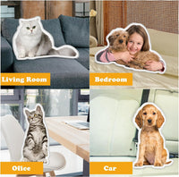 Thumbnail for Custom Shape Plush Pillow Case - Gift For Dog Cat Lovers - Cute Pet Photo Pillow Cushions AC