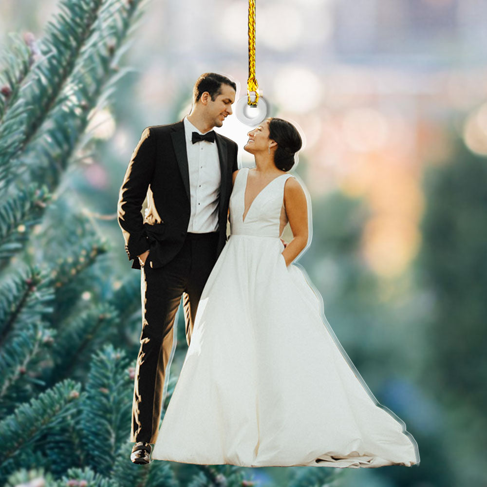 Personalized Acrylic Ornament - Gift For Couple - Wedding Aniversary Couple Photo AC