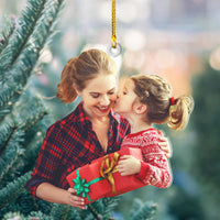 Thumbnail for Personalized Acrylic Ornament - Christmas Gift For Family - Mom And Daughter Photo AC