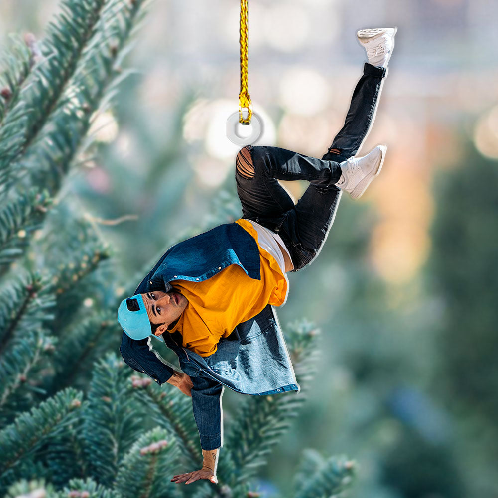 Personalized Acrylic Ornament - Gift For Dancers - Hip Hop Dancing Man Photo AC