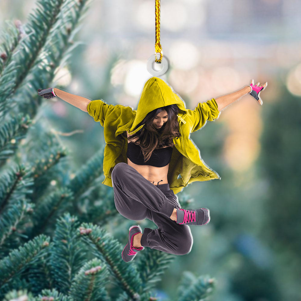Personalized Acrylic Ornament - Gift For Dancers - Hip Hop Dancing Woman Photo AC