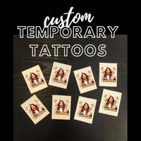 Thumbnail for Personalized Happy Birthday Photo Glitter Party Tattoos, B-day Party Supply FC