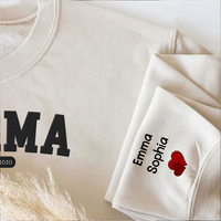 Thumbnail for Personalized Embroidered T-shirt - Mother's Day Gift - Embroidery Grandma, Mom And Kids FC