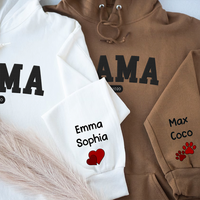 Thumbnail for Personalized Embroidered T-shirt - Mother's Day Gift - Embroidery Grandma, Mom And Kids FC