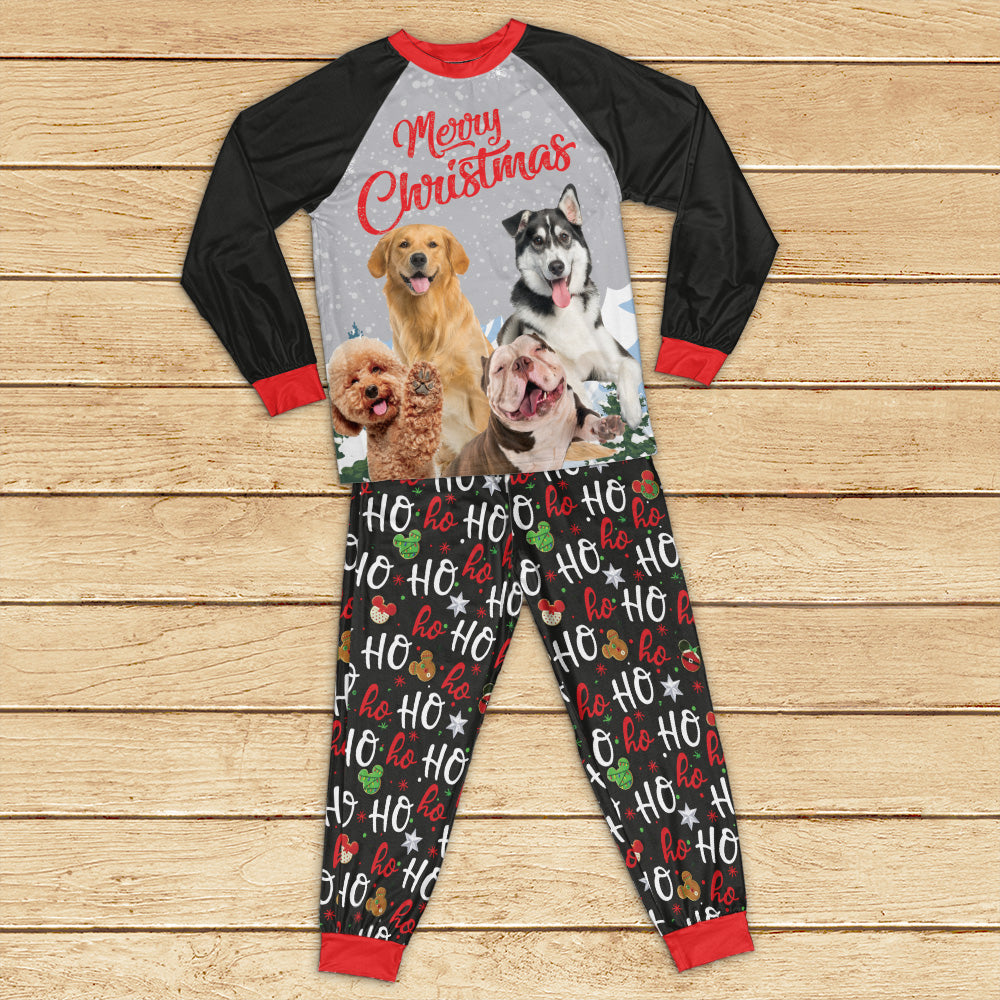 Personalized Raglan Pajamas Set - Christmas Gift For Pet Lovers - Snowman Pattern Merchize