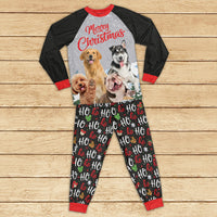 Thumbnail for Personalized Raglan Pajamas Set - Christmas Gift For Pet Lovers - Snowman Pattern Merchize