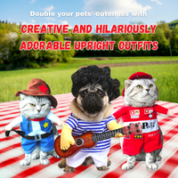 Thumbnail for Halloween Dog Costumes: Pirate, Police, Doctor, Guitar, Funny Dress JonxiFon