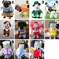 Thumbnail for Halloween Dog Costumes: Pirate, Police, Doctor, Guitar, Funny Dress JonxiFon