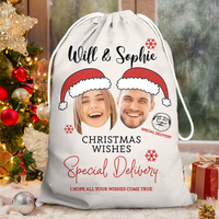 Thumbnail for Custom Santa Claus With Name Photo Santa Sack, Christmas Gift AB