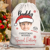 Thumbnail for Custom Santa Claus With Name Photo Santa Sack, Christmas Gift AB