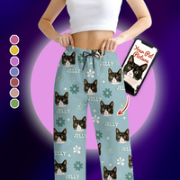 Thumbnail for Personalized Pajamas Set - Gift For Pet Lover - Retro Flower Pet Photo Sleepwear AB