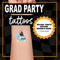 Thumbnail for Personalized Congrats Class of 2025 Glitter Graduation Party Tattoos, Graduation Party Supply FC