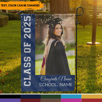 Thumbnail for Custom Class Of 2024 Glitter Graduation Garden Flag, Perfect for Graduates, Graduation Gift FC