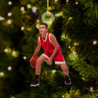Thumbnail for Personalized Acrylic Ornament - Gift For Basketball Lovers - Basketball Boy Photo AC